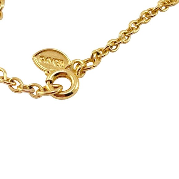 Avon Gold Tone Circle Link Necklace Statement Jewelry for Women Fashion Accessor - Picture 7 of 7